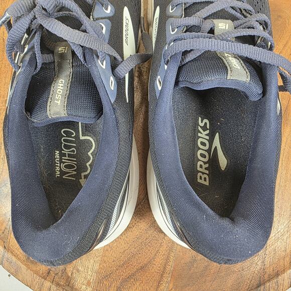 Brooks Ghost 15 Womens Navy Blue Size 9 Athletic Running Shoes 1203801B450 - Picture 7 of 12
